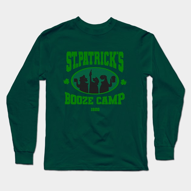 St.Patrick's Day Booze Camp Design 2 Long Sleeve T-Shirt by Block28Designs